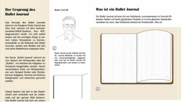 Ein Auszug aus dem Bullet Journal Magazin