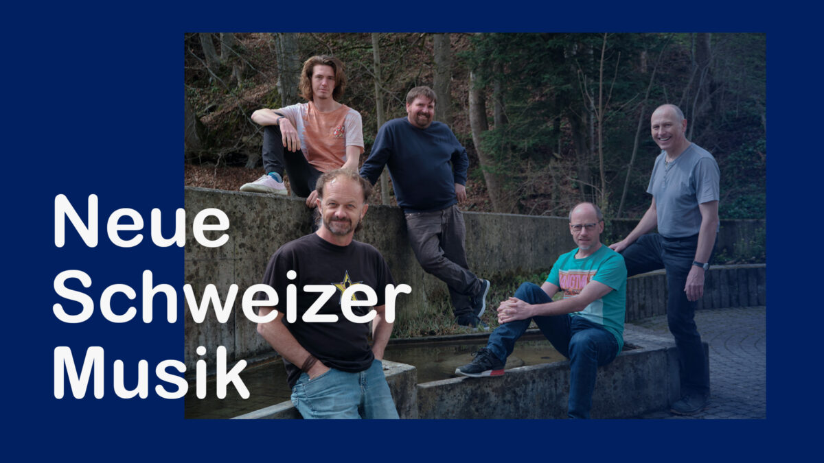 Das Bild zeigt die fünf Mitglieder der Schweizer Band M*ODEM
