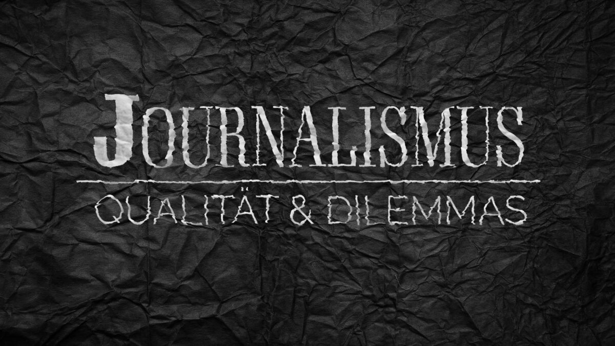 Beitragsbild zu Journalismus - Qualität und Dilemmas von David Indumi