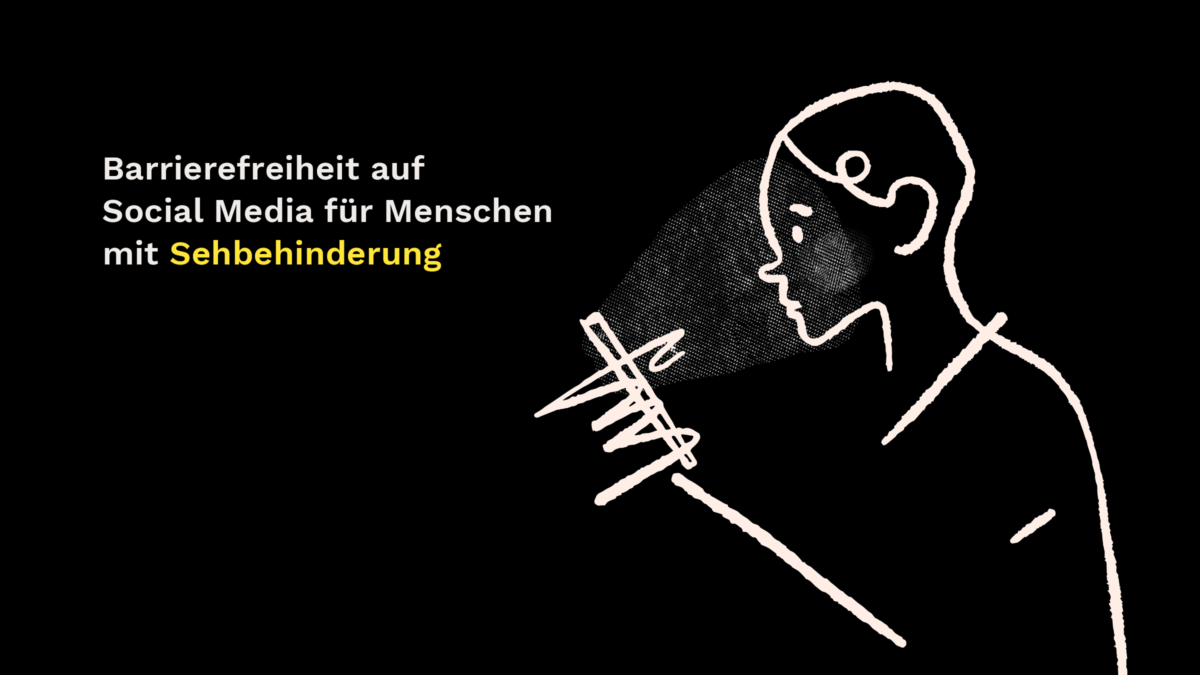 Illustration einer Person die auf dem Handy scrollt.