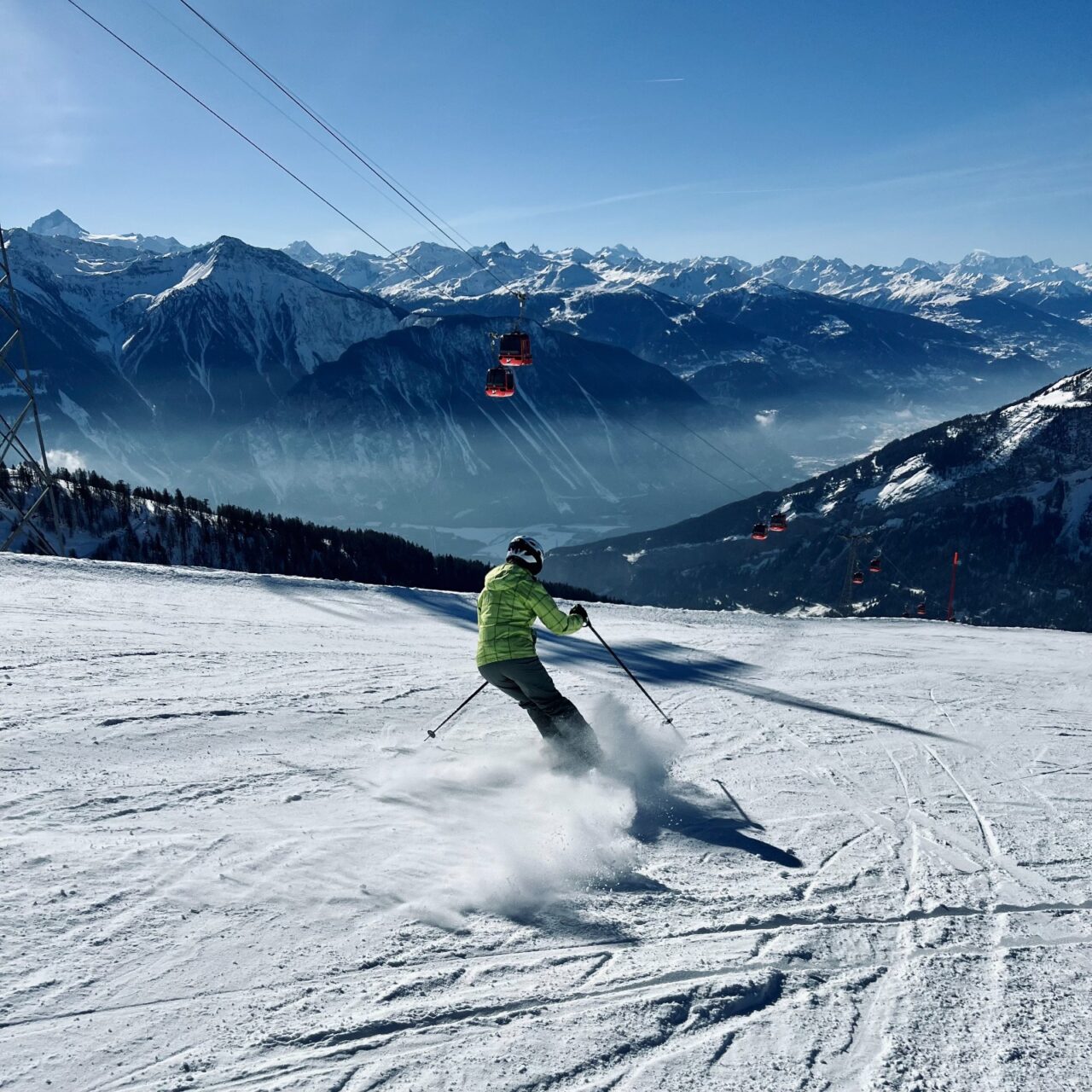 Skifahren mit einer tollen Aussicht