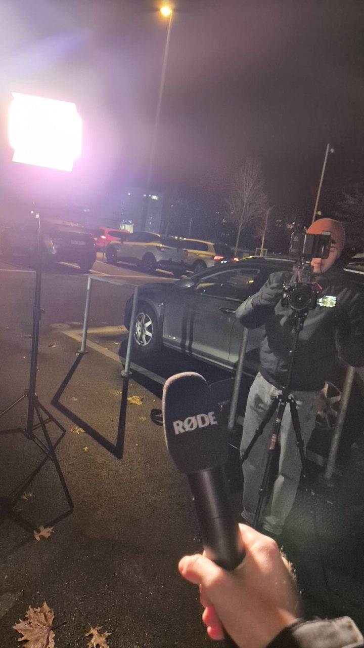 Interview-Set-Up für die Strassenumfrage