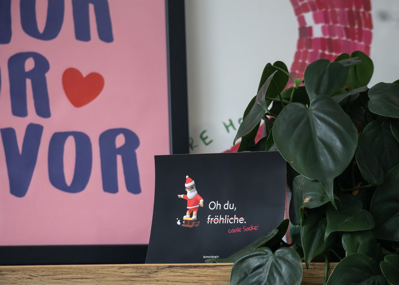 Weihnachtskarte lemonbrain vorne