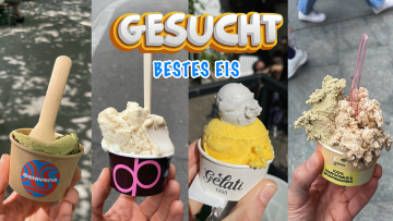 Bild mit vier verschiedenen Eisbechern.