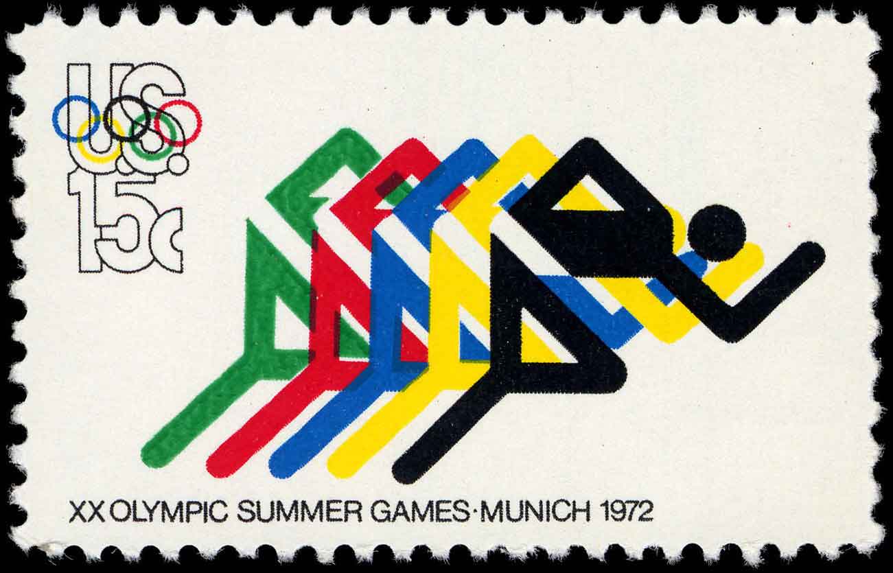 Olympic Games Munich Running 15c 1972 issue U.S. stamp