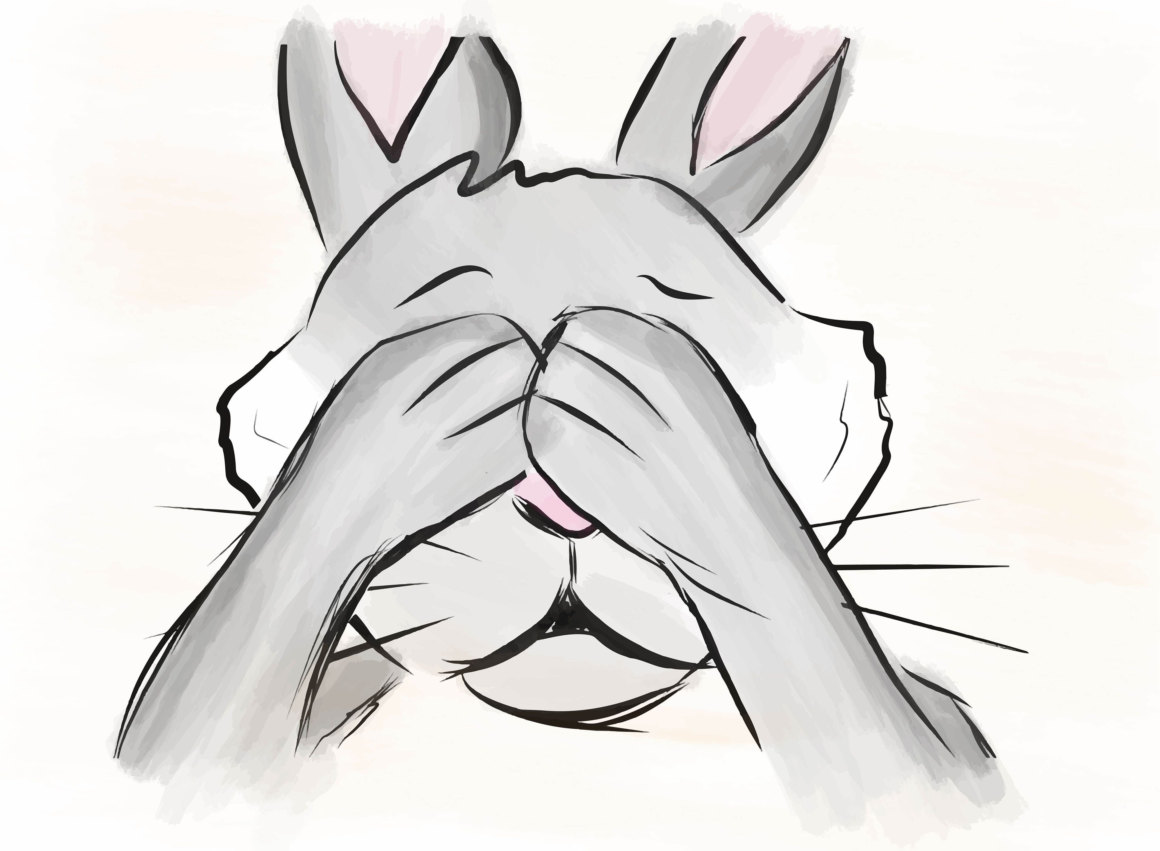 Hase erschreckt Höhle