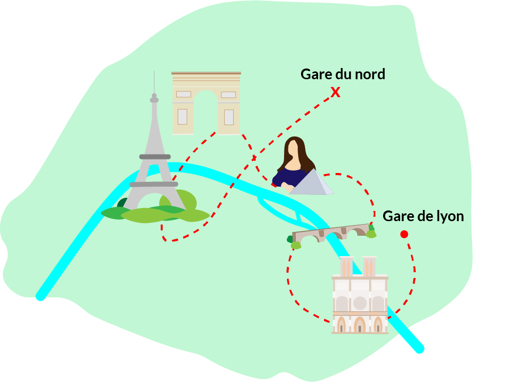 Karte Paris
