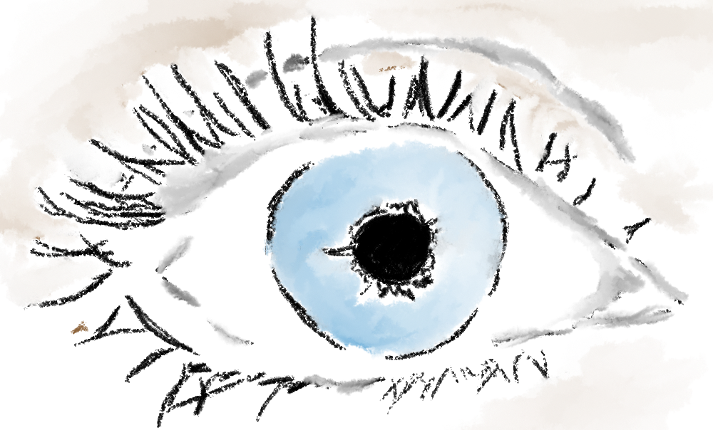 Auge gezeichnet